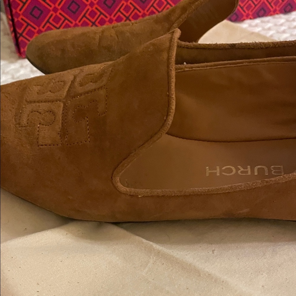Tory Burch Brown Suede Loafers smoking slipper 9.5 rhum 200 - Picture 6 of 14